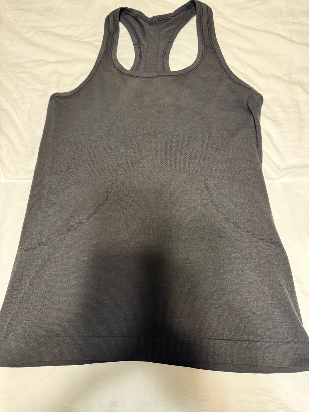 Lululemon Women's Swiftly Racerback Tank Top - Black & Charcoal- full length - Picture 3 of 5